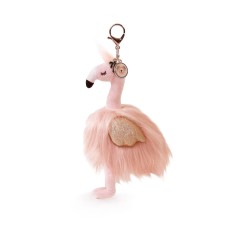 Gloria Flamingo Bag Charm (Vegan Angora) 7"/ 18 cm