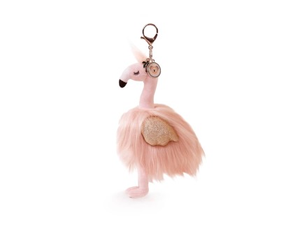 Gloria Flamingo Bag Charm (Vegan Angora) 7"/ 18 cm