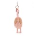 Gloria Flamingo Bag Charm (Vegan Angora) 7"/ 18 cm