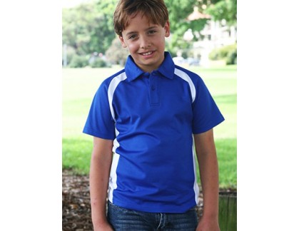 CP0939 Team Essentials-Kids Short Sleeve Contrast Panel Polo